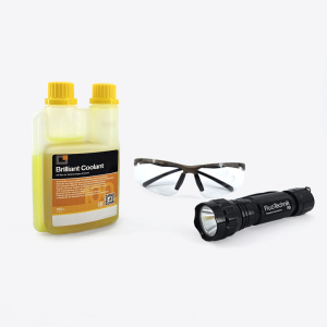 UV tracer kit for vehicle coolant leak detection + pocket UV lamp and protective glasses