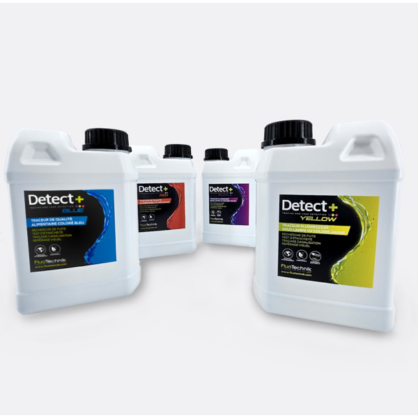 4-colour liquid leak detection and tracing dye pack