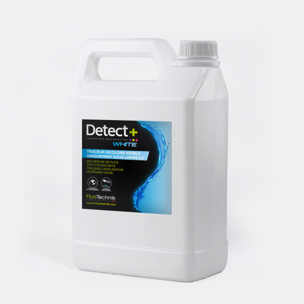 Leak detection tracer - FLUORESCENT COLORLESS liquid leak test concentrate - DETECT + WHITE