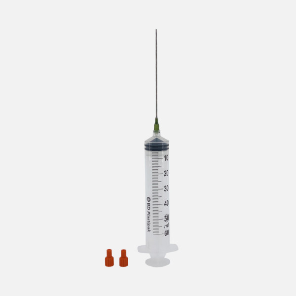 60ml syringe + needle + caps
