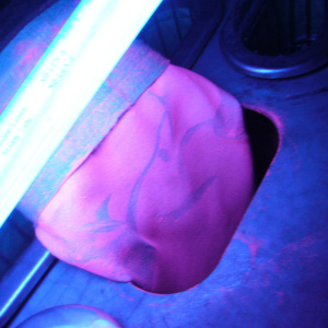 Fluorescent powder for leak test bag filter - FLUODUST PINK